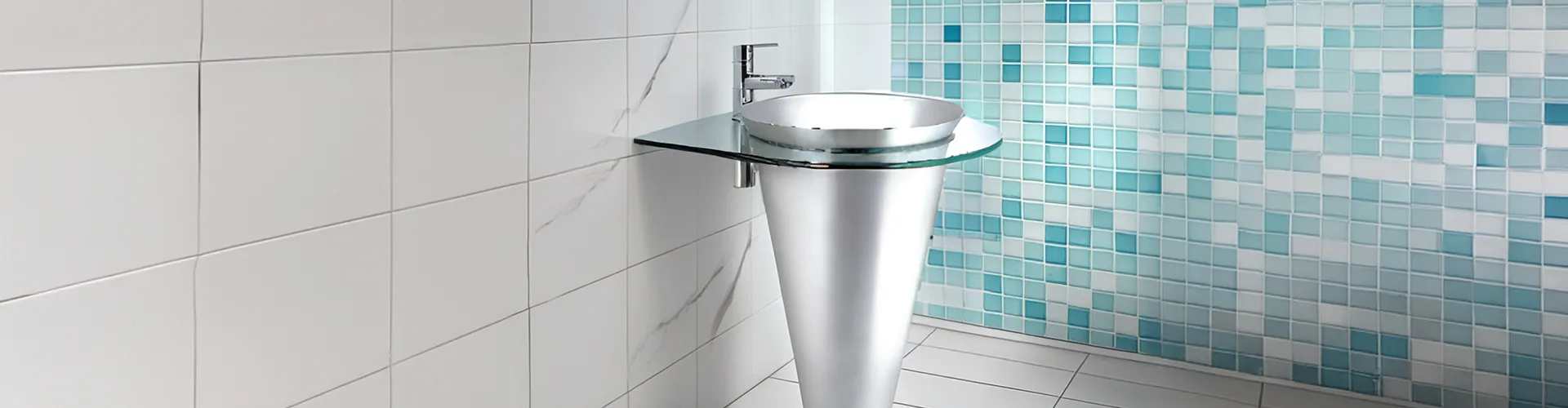 Pelican Wash Basins With Glass Counter & Stand