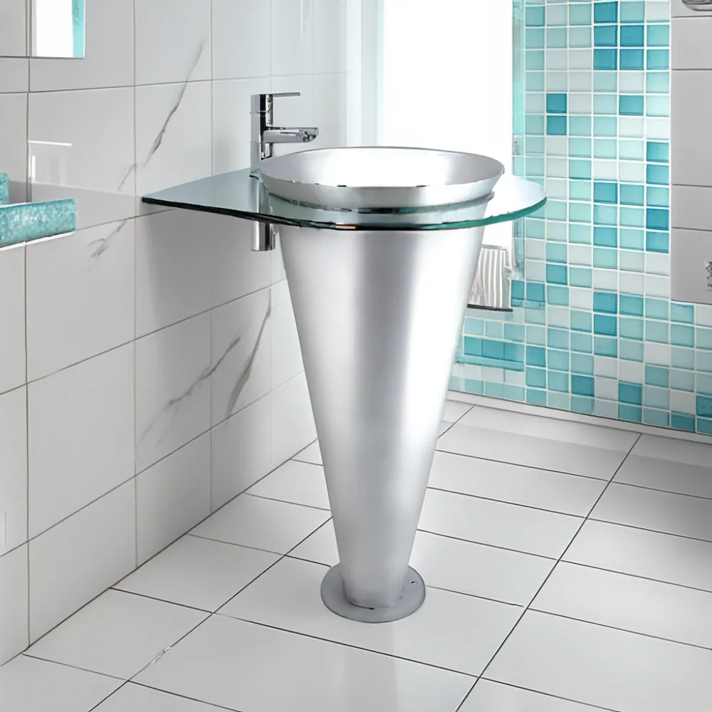 Pelican Wash Basins With Glass Counter & Stand